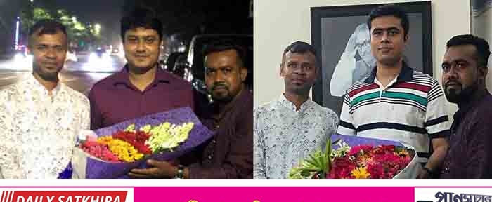 সাতক্ষীরা জেলা ছাত্রলীগের নবগঠিত কমিটির পক্ষ থেকে কেন্দ্রীয় সভাপতি-সম্পাদকের সাথে শুভেচ্ছা বিনিময়
