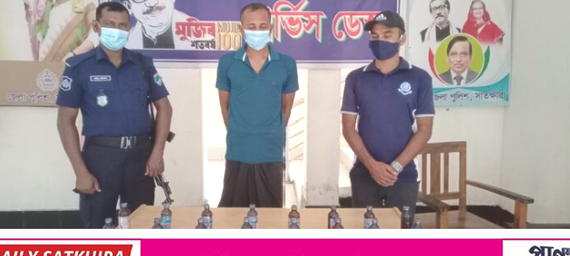 দেবহাটায় ২৪ বোতল ফেনসিডিলসহ আটক ১