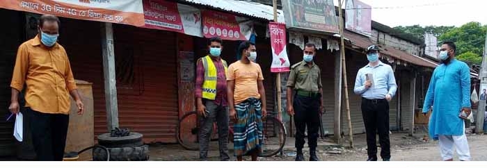 তালায় ‘কঠোর লকডাউন ১১ হাজার টাকা জরিমানা
