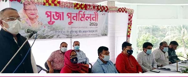 সাতক্ষীরায় হিন্দু সম্প্রদায়ের মানুষদের সম্প্রীতি ও মনোবল অটুট রাখতে পূজা পুনর্মিলনী