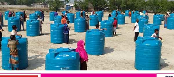 সুন্দরবন উপকূলে শতাধিক পানির ট্যাংক বিতরণ