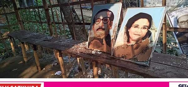 নলতায় নৌকার নির্বাচনী অফিসে আগুন দিয়ে বঙ্গবন্ধু ও প্রধানমন্ত্রীর ছবি পুড়িয়েছে দূর্বৃত্তরা