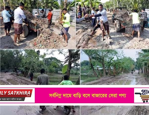কালিগঞ্জে নব-নির্বাচিত চেয়ারম্যানের ব্যাক্তি উদ্যোগে রাস্তা সংষ্কার