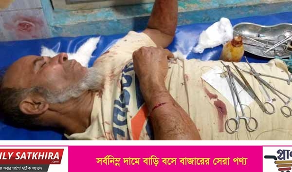 কালিগঞ্জে জামাইয়ের ধারা‌লো অ‌স্ত্রের অাঘা‌তে শ্বশুর  অাহত