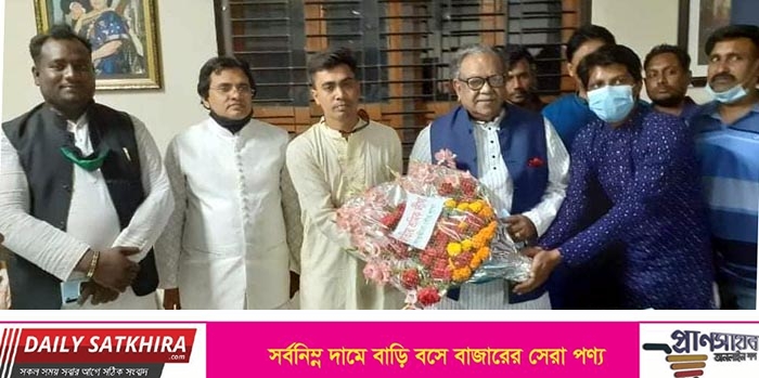 ডা: আ.ফ.ম রুহুল এমপিকে সাতক্ষীরা পৌর শ্রমিকলীগের শুভেচ্ছা