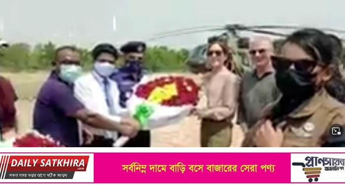 শ্যামনগরে উপকূলবর্তী গ্রাম পরিদর্শন করেছেন ডেনমার্কের রাজকুমারী