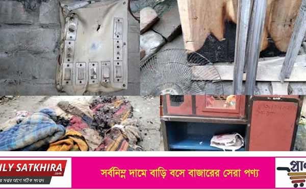 আশাশুনিতে বৈদ্যুতিক শর্টসার্কিটে আগুন লেগে ৪ লক্ষাধিক টাকার ক্ষতি