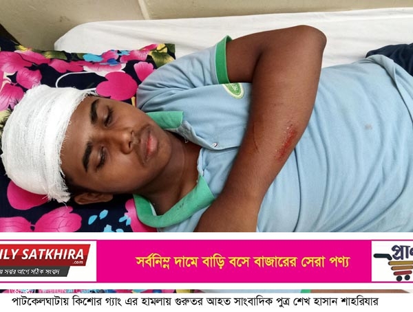 পাটকেলঘাটায় কিশোর গ্যাং এর হামলায় সাংবাদিক পুত্র আহত