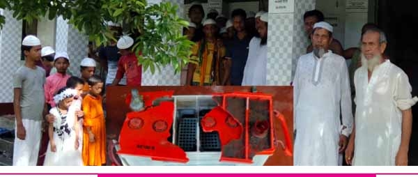 আশাশুনির ফকরাবাদে মাদ্রাসায় বজ্রপাতে সোলার প্যানেলের ব্যাটারি ফেটে চৌচির