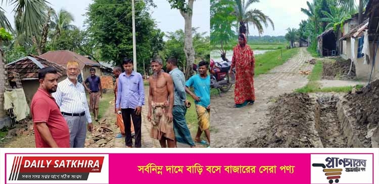 কুঁন্দুড়িয়ায় দীর্ঘদিনের পানি নিষ্কাশন ব্যবস্থা জটিলতার শান্তিপূর্ণ সমাধান