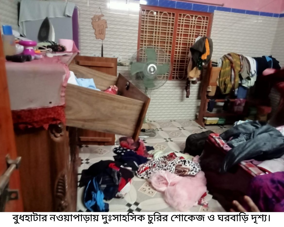 বুধহাটার নওয়াপাড়ায়  দুঃসাহসিক চুরি সংঘটিত