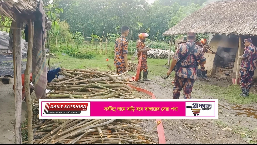 কলারোয়ায় কাঠ পুড়িয়ে কয়লা তৈরি: টাস্কফোর্সের অভিযানে তিন লক্ষ টাকা জরিমানা