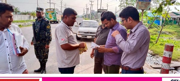 সাতক্ষীরার বিনেরপোতায় মোটরযানের উপর মোবাইল কোর্ট