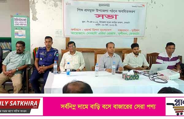 দেবহাটা উপজেলাকে শিশু শ্রমমুক্ত করতে সুশীলনের অবহিতকরন সভা 