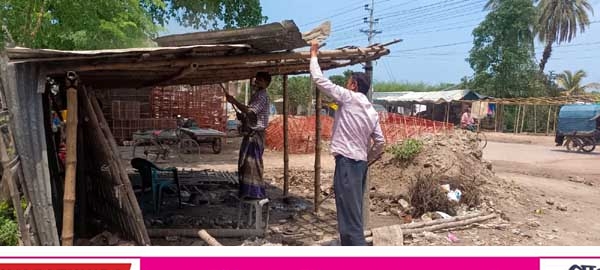 কালীগঞ্জের নলতায় সড়ক ও জনপদ থেকে উচ্ছেদের পরেও পুনরায় অবৈধ স্থাপনা নির্মাণের হিড়িক