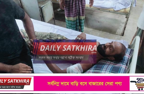 দেবহাটার পারুলিয়ায় মৎস্য ঘেরে ডাকাতিতে বাধা : মৎস্য চাষীকে কুপিয়ে জখম