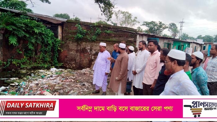 কালিগঞ্জে সরকারি পুকুর সংলগ্ন ড্রেন সংস্কার কাজের উদ্বোধন