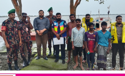 শ্যামনগরে খোলপেটুয়া নদী থেকে অবৈধভাবে বালু উত্তোলন : ৫০ হাজার টাকা জরিমানা